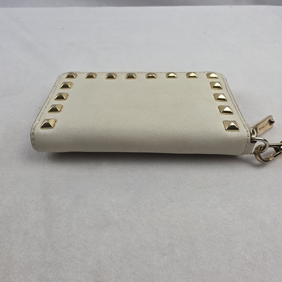 Michael Kors Cream Gold Studded Selma Clutch - Picture 3 of 4